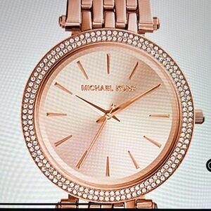 Michael Kors Rose Gold Crystal-Embellished Watch